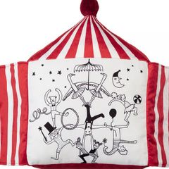 Circus cstripes VELOUR  tent pillow as new