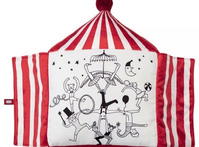 Circus cstripes VELOUR  tent pillow as new