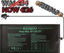 NEW SALE | Seedling Heat Mat, Waterproof Greenhouse Heating Pad 10" x 20.75" Germination Heated Propagator Warming Mat for Terrarium Reptile Amphibian