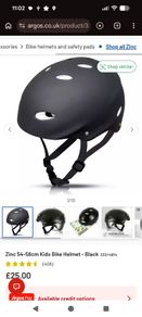 Zinc 54-58cm Kids Bike Helmet - Black