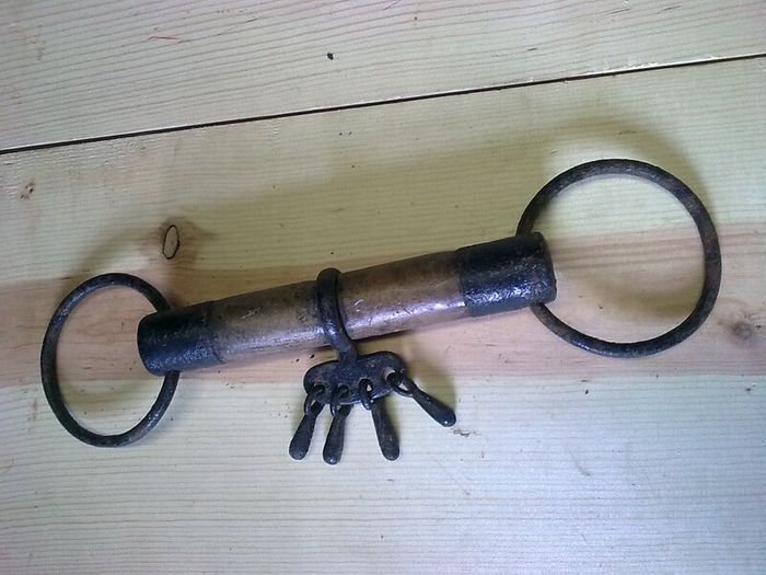 Unusual old wood and metal horse bit