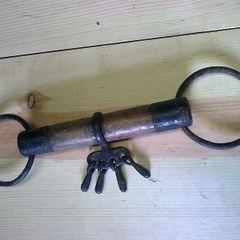 Unusual old wood and metal horse bit