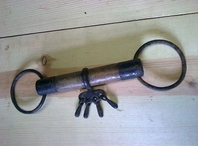 Unusual old wood and metal horse bit