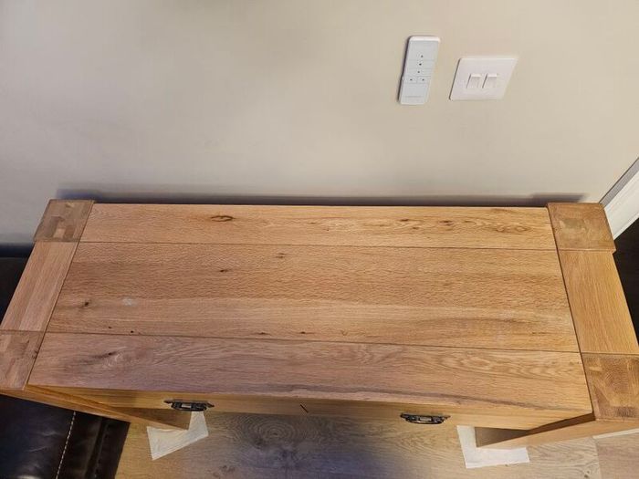 oak consol table