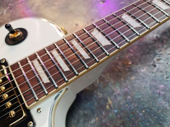 vintage brand les paul white and gold
