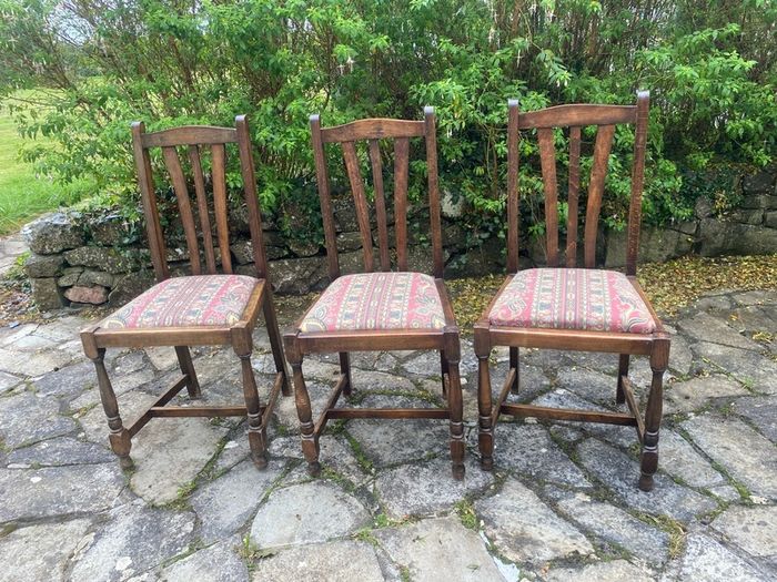 4 antique wooden chairs