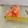 Galle Style Cat in Scarlet  Orangey /Red and Gold Reproduction of 1880s Original Emile Galle Tribute Likely German Image 3