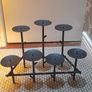 Wrought iron Metal Pillar Candle Holder and Wine Rack Image 6