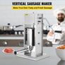 Sausage Stuffer 3L/7Lbs Sausage Maker with 5 Filling Nozzles Manual Sausage Stuffing Machine 2 Optional Speed Vertical Sausage Maker Kit For Home & Commercial Use Stainless Steel (FREE SHIPPING) Image 2