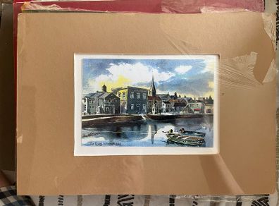 The Quay, Wexford - Mounted art print