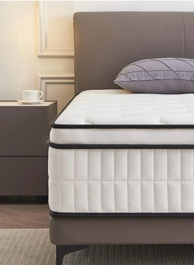 3FT Single Mattress, 10.2 INCH Single Memory Foam Mattress, 9-Zone Pocket Sprung Medium Firm