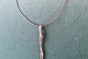 Stg Silver Stick Pendant and Chain