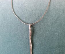 Stg Silver Stick Pendant and Chain