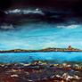 Dalkey Island, Dublin, 4x4in framed print by artist Helen Mathews Image 2