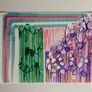 Original art Giants Causeway Ireland Drawing contemporary Irish Art abstract painting Image 3