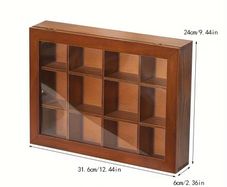 12 grid wooden storage box