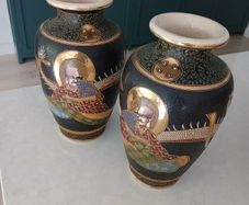 Japanese Satsuma pair