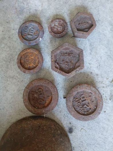 old iron weights