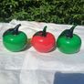 3 x Vintage Murano Style Glass Apples Image 2