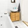 _Washbasin cabinet LAMELL, 2 doors, washbasin & vanity, bamboo & MDF, HBD: 60 x 67 x 30 cm Image 3