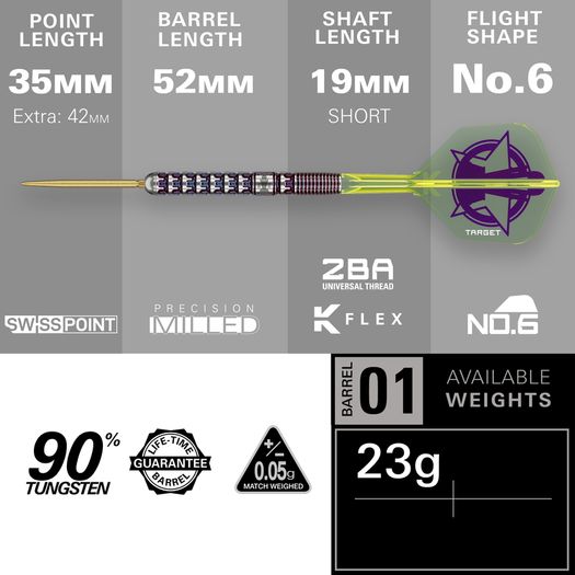 Target Luke Littler World Champion Darts 90% Swiss 23g