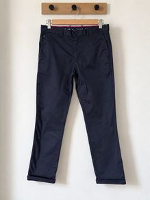 Th Flex Tommy Hilfiger navy Denton chinos stretch straight leg fit size W32 L34