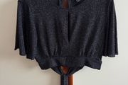 Black Sparkly Stretch Top (Size 12)