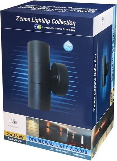 NEW SALE | Black Double Up Down Outdoor Stainless Steel Wall Light, Use GU10 IP65