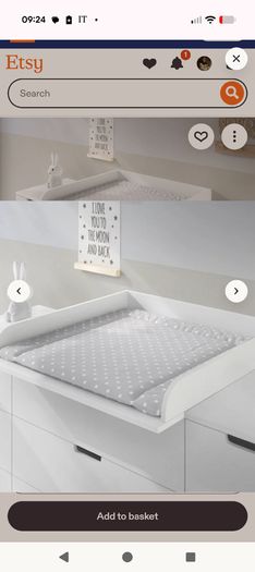 Changing table attachment for IKEA Hemnes chest