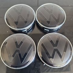 VW centre caps (60mm) All Black - FREE POST