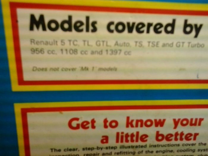 Renault 5 1985/1986  Haynes Workshop Manual