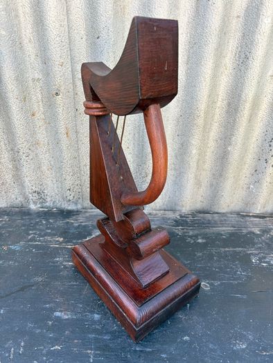 Vintage in the manner of internment Longkesh, Maze, H Block woodcraft Harp c1970