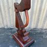 Vintage in the manner of internment Longkesh, Maze, H Block woodcraft Harp c1970 Image 3