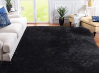 main image for ad Ultra Soft Luxury Fluffy Shag Area Rugs for Living Room Floor Carpet, Modern Indoor Home Decor Rug Ideal for Bedroom, Nursery, Kids Baby Room, 120x160cm, Black