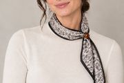 Paisley print neck scarf with ring detail