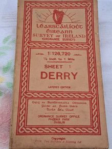 Ordnance Survey Map of Derry Layered Edition (Sheet 1 of the Series)