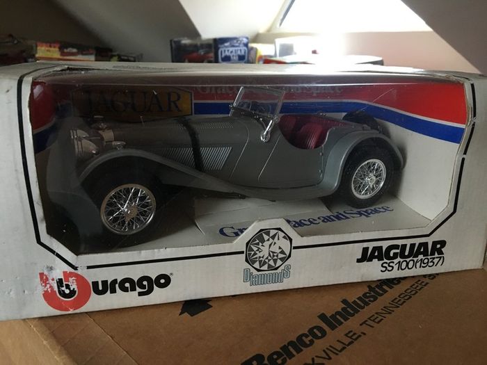 Jaguar Ss100 Burago First Edition Rare