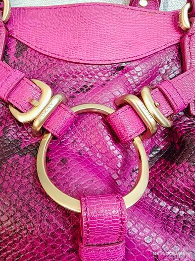 Rare vintage dkny Purple Snake Print Bag Y2K McBling Satchel