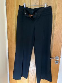 Women's Casual Black Trousers by Dunnes | Uk 14