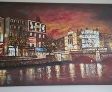 Dublin O'Connell Bridge canvas painting