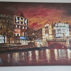 Dublin O'Connell Bridge canvas painting