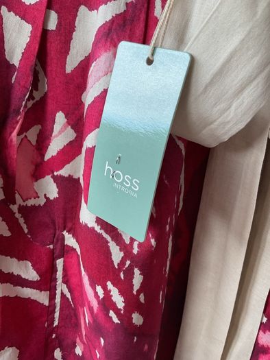dress Bnwt Hoss dress size 40(12) 100% cotton beige & wine summer dress