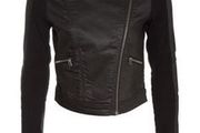 Only Ozzy Black Biker jacket Leatherette Perfect condition size UK10 EUR38 Postage included