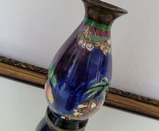Rare - handpainted "woodland" vase signed by F.X.Abraham