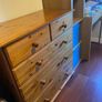 pine wood chest of drawers Image 2
