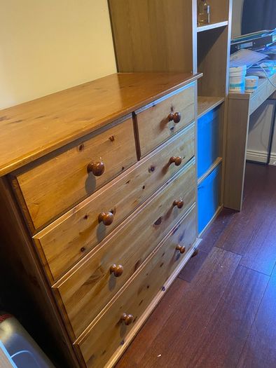 pine wood chest of drawers