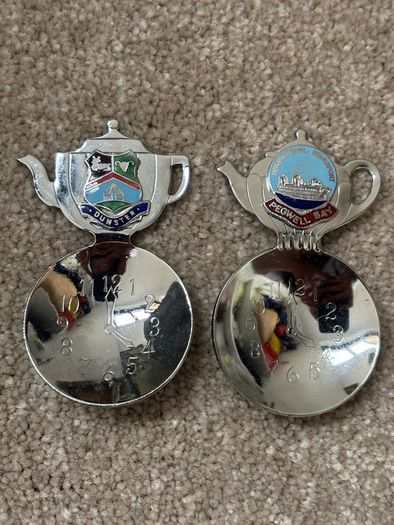 A Pair of Vintage Souvenir Caddy Spoons