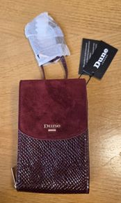 Dune London Sunrise T Burgundy Phone Crossbody Bag - New With Tags