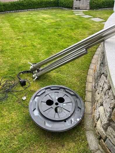 stainless steel water feature