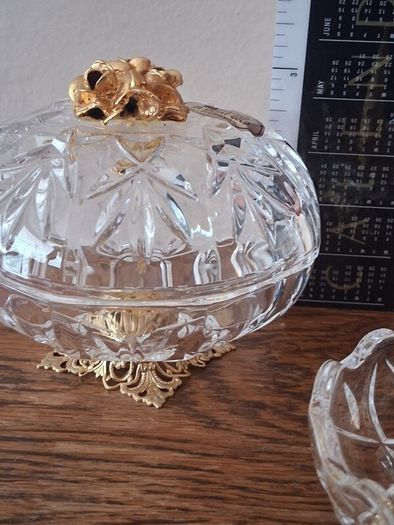 Vintage Killarney Irish Crystal Trinket/Vanity Set